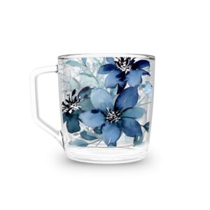 Xícara HX86 – Flor Azul Aquarela