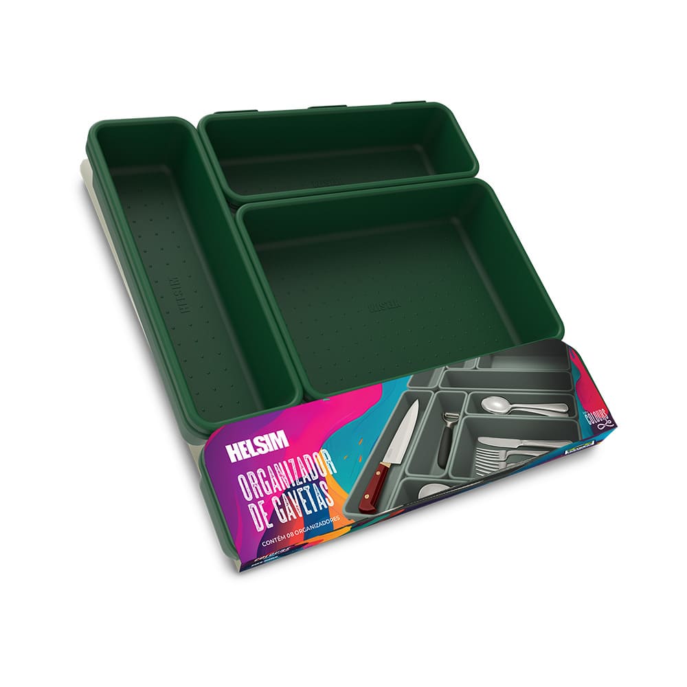 Kit Organizador de Gavetas - Colours | Amazônia