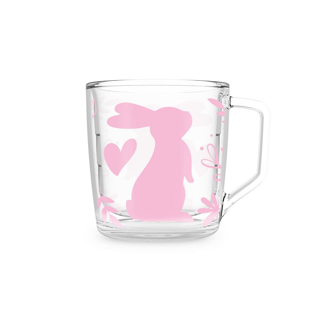 Xícara HX86 - Coelho Minimalista Rosa