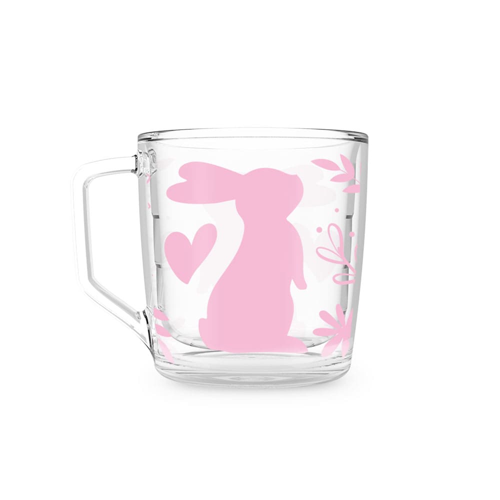 Xícara HX86 - Coelho Minimalista Rosa - Imagem 2