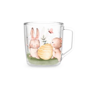 Xícara HX86 – Coelhos no Jardim Aquarela