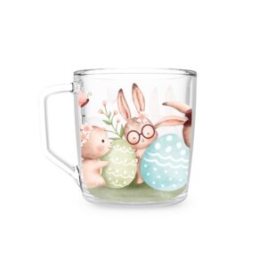 Xícara HX86 – Coelhos no Jardim Aquarela