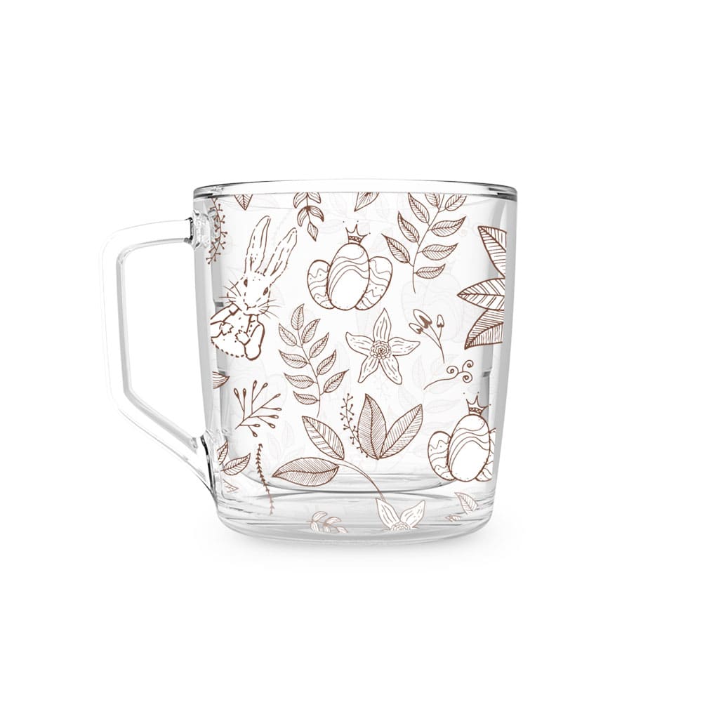 Xícara HX86 - Elegância da Páscoa Marrom - Imagem 2