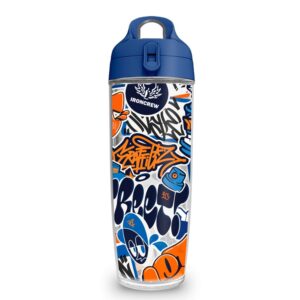 Garrafa HX70 – Grafite laranja e azul
